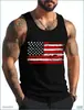 Chaleco casual sin mangas para hombre transfronterizo, estilo vacacional en la playa, estampado de palmera al atardecer, camiseta interior deportiva para fitness