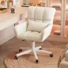 Cadeira de Maquiagem para Uso Doméstico, Cadeira Confortável de Lazer, Cadeira de Quarto para Dormitório Feminino, Cadeira com Encosto, Cadeira Giratória Ajustável, Cadeira de Maquiagem Moderna