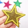 Parche Bordado de Estrella de Cinco Puntas con Purpurina de Nuevo Estilo, Accesorios de Ropa y Equipaje de Venta Caliente Transfronteriza, Parche Decorativo Termoadhesivo