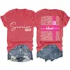 Senir senior cheer 2027 Amazon eBay Estación Independiente Moderna Cómoda Camiseta de Manga Corta con Cuello en V para Mujer