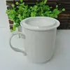 Taza Cerámica Blanco Puro, Taza de Agua de Gran Capacidad, Taza de Jefe Grande, Taza de Té con Tapa, Taza de Regalo con LOGOTIPO