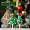 Decoração de Natal, arranjo de atmosfera, enfeites de encaixe, decorações de árvore, peças pequenas de boneco de neve, Papai Noel de borracha macia, decorações de panificação DIY