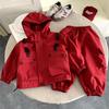 Chaqueta Cargo de Otoño para Niños 2025 Nuevo Estilo para Niños Pequeños, Conjunto de Letras Fresco y Elegante para Primavera y Otoño para Niños y Niñas