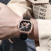 Reloj de Estilo Nuevo Cuadrado No Mecánico Tendencia de Moda Tecnología Negra Estudiante Joven Masculino Estilo Británico Reloj Hueco
