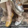Zapatos Planos Mary Jane Franceses Retro con Doble Hebilla para Mujer, Nuevo Estilo de Verano, Versátiles, que Aumentan la Altura, Bailarinas Caladas