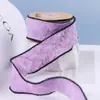 Fita de renda tramada com fio enrugado, laço de fita, acessórios de cabelo, material DIY, flor, embalagem de presente, fita de fio rabo de peixe