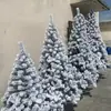 Árbol de Navidad de flocking simulación de fábrica, árbol de nieve, árbol con spray de nieve, 60 cm, 1.5 m/1.8 m, 2.1/3, blanco cremoso