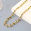 Corrente de Aço Inoxidável Estilo Europeu e Americano Corrente de Clavícula Unissex Ins Minimalista Estilo Metalico Personalizado Espinho Punk Colar