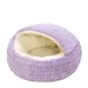 Cama para gato para outono e inverno, quente e espessa, semifechada para uma sensação de segurança, suprimentos para animais de estimação, ninho de dormir em forma de concha