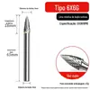 Lima Rotativa de Metal Duro Haste 6mm Canal Duplo Aço Tungstênio Fresa Cabeça de Moagem de Metal Venda Direta de Fábrica