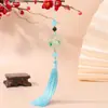 Novo Pingente de Borla Jade Coelho Begônia Chinesa Ornamento DIY Borla Estilo Tibetano Festival do Meio do Outono Pequeno Presente Acessórios para Caixa de Presente