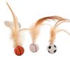 Vara de Brinquedo para Gatos com Bola Elástica Divertida para Morder e Pena, um Favorito entre Gatos Ragdoll, Gadget de Entretenimento Próprio para Alívio do Tédio, Brinquedo Famoso na Internet