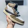 Putian Zapatillas de Baloncesto Aj1 de Alta Calidad Año del Caballo Jordan 1 Azul Carolina del Norte Moda Clásica Versátiles Casuales Deportivas para Hombres y Mujeres