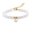 Pulsera de Perlas Simple Nicho de Alta Gama Temperamento Dulce Niñas Pulsera de Letras Personalizada Venta al por Mayor Joyería de Mano Celebridad de Internet