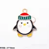 Colgante de Aleación Esmaltada Navideño Colgante de Gota Papá Noel Muñeco de Nieve Reno Colgante de Dibujos Animados Accesorios para Joyería DIY Pulsera Al Por Mayor