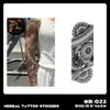 Pegatinas de Tatuaje Herbales de Brazo Completo Transfronterizas, Impermeables, de Larga Duración, No Reflectantes, Diseños de Tatuajes Realistas para Manos, Brazo de Flores, Brazo de Flor de Cerezo, Estilo Tradicional