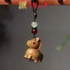 Sândalo Dourado Nova Versão dos Doze Signos do Zodíaco Pingente para Celular Pingente de Madeira para Bolsa Chaveiro Argola Lembrancinha