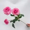 Crisantemo de bola simulado 3 cabezas fragancia tenue panal crisantemo de ping pong flor artificial falsa arreglo de boda adornos de escritorio accesorios para fotografía