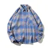 Atividades de Fornecimento de Fábrica Moda Masculina Casual Nova Camisa Xadrez de Quatro Cores Tamanho Grande Masculino Camisa Masculina
