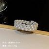 Anillo de estilo coreano, personalidad simple, super brillante, lujo ligero, con circonita incrustada, pulsera elástica de varias capas apiladas, anillo de moda, combina con todo