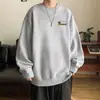 Nuevo top de forro polar pesado para hombre, tendencia otoño e invierno, nuevo versátil juvenil, sudadera estampada casual para exteriores