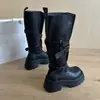 Botas Plataforma Retrô Estilo Francês até o Joelho Lançamento Inverno 2025 Novas Botas Femininas Acima do Joelho Botas de Montaria com Salto Grosso Ocidental de Cano Alto