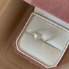 Anillo de apertura con forma de corazón, ligero y lujoso, con encaje de nicho, para mujer, con personalidad única, elegante y a la moda, combina con todo.