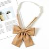 Corbata amarilla gratis para mujer, estilo universitario, marrón, para traje académico, pajarita, decoración de camisa para mujer
