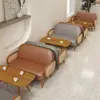Juego Personalizado de Mesa y Sillas de Ratán para Cafetería, Mesa y Sillas de Comedor Simples de Madera Maciza Comerciales para Restaurantes, Cafeterías de Té de Leche y Áreas de Reuniones