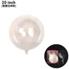 Balões Flutuantes de Hélio 18 polegadas 20 polegadas Balões Redondos Transparentes Ondulados Adereços de Decoração da Moda para Barracas de Feira Noturna de Verão Balões Bolha