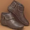2026 Calzado Femenino de Comercio Exterior Punta Redonda Cremallera Lateral Botas tipo Martin Botas para Mujer Botas de Cuero Casual para Mujer Tallas Grandes