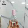 Al por mayor En stock 30ml Forma de Bombilla Pequeña Botella de Vidrio para Líquido Base Esencia Crema BB Crema de Aislamiento Botella Dispensadora de Cosméticos