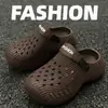 Fábrica de Sapatos Qidan Sapatos com Furos EVA Solado Grosso Masculino Verão Respirável Inodoro Sandálias Vazadas Driving Stream Trekking Sapatos de Praia