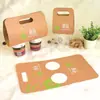 Suporte de Papel para Copo de Milk Tea Personalizado para Bebidas Quentes e Frias Suco Bolsa de Papel Portátil Embalagem de Entrega de Café Milk Tea Suporte de Papel