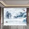 Pared divisoria de pantalla, blanco puro, para uso doméstico en la sala de estar, panel divisor para oficina, pared móvil plegable simple