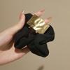Elegante Anillo para el Cabello Metálico Negro Intestino Grueso Elegante Banda Elástica Cuerda para el Cabello para Mujer Tocado Cuerda para el Cabello Versátil Accesorios para el Cabello Avanzados