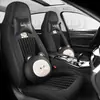 Funda de Asiento de Coche Transfronteriza, Nuevo Cuero Seda Helada, Totalmente Cerrada, Transpirable, Resistente al Desgaste, Funda de Cojín de Asiento Universal para Coche de Cinco Plazas