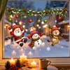 Calcomanías Estáticas para Ventana de Noche de Carnaval del Muñeco de Nieve Navideño, Sin Pegamento, Sin Residuos, Removibles, para Decoraciones Navideñas del Hogar y la Tienda