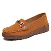 Nuevos Zapatos de Cuero para Mujer de Otoño, Zapatos Planos Versátiles de Gamuza, Zapatos Tipo Mocasín de Piel Genuina, Zapatos Planos Mate, Zapatos de Mujer del Viejo Pekín