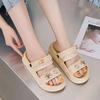 Novos Sapatos Crocs de Verão Femininos com Sensação de Cocô, Sapatos de Praia Fofos Respiráveis Antiderrapantes, Sandálias de Escritório Internas para Homens