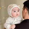 Gorro para bebé para primavera y otoño, cálido y a prueba de viento, gorro tipo turbante para niños y niñas, gorro para bebé para proteger la fontanela, estilo invierno