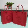 Fabricante de Bolsas de Feltro para Casamento, Bolsas de Feltro com Personagens para Felicidade e Bênção, Bolsas Tote de Feltro Vermelho, Bolsas de Feltro, Sacolas de Presente