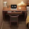 Escritorio de madera maciza para uso doméstico, adecuado para espacios pequeños, escritorio de noche para escribir, mesa larga de estudio para estudiantes en el dormitorio, escritorio de computadora para adultos