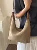Bolsa Estilo Novo Yuezi 2026, Bolsa Transversal de Grande Capacidade Estilo Férias, Bolsa de Praia Tecida, Bolsa Casual Estilo Coreano para o Dia a Dia para Mulheres