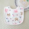 Novedad Otoño e Invierno Estilo Coreano Baberos Estampados para Bebé Algodón para Recién Nacido Absorbente Toalla para Saliva Babero en Forma de U