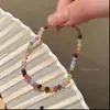 Pulsera de Cuentas Arcoíris Dopamina con Diseño de Cuentas Arroz Pequeñas, Versión Linda para Estudiante Chica, Joyería de Pulsera Simple al por Mayor