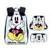 Fuente transfronteriza de productos Mochila escolar Stitch Mickey Mouse Mickey Minnie mochila de estudiante de dibujos animados juego de tres piezas