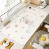 Alfombrilla de ratón calefactable de dibujos animados, Calentador de escritorio, Calentador de manos para escritorio de chica de invierno en la oficina, Alfombrilla de escritorio calefactable para computadora extragrande