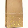 Ventas Calientes Transfronterizas Fabricantes Suministro Listo Fiesta Papel Kraft Estampado en Caliente Bolsas de Regalo Corazón Pequeño Bolsas de Dulces Venta al por Mayor