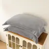 Funda de almohada de color liso Funda de almohada para dormitorio 48X74cm Uso doméstico Estilo Ins para Airbnb Pieza única 200g Terciopelo de leche Paquete de par